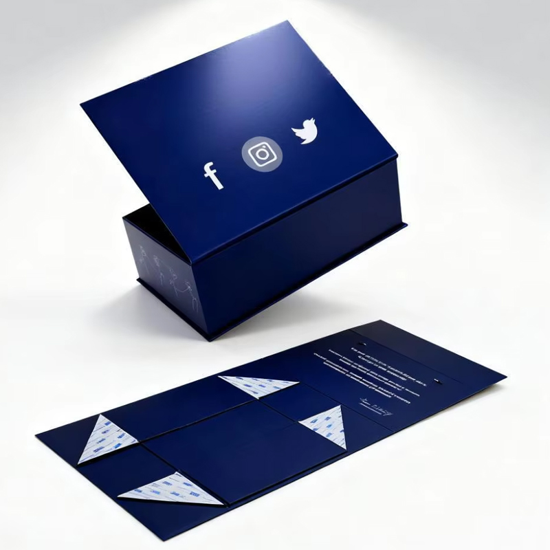 Custom Luxury Royal Blue Foldable Magnetic Gift Box - All Products - ChengTop Packaging & Printing ﻿ ﻿