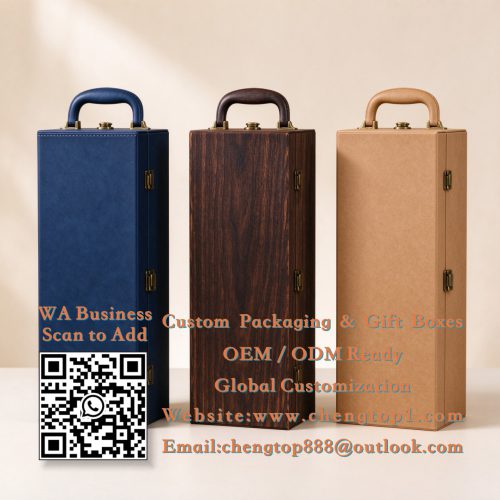 Wine Box Colors: Navy, Wood & Kraft Compared - Wine & Spirits Boxes - ChengTop Packaging & Printing ﻿ ﻿