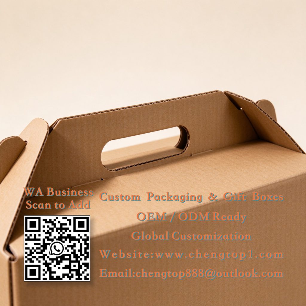 Corrugated Box Handles: Die-Cut, Rope & Plastic Compared - Corrugated Boxes - ChengTop Packaging & Printing ﻿ ﻿