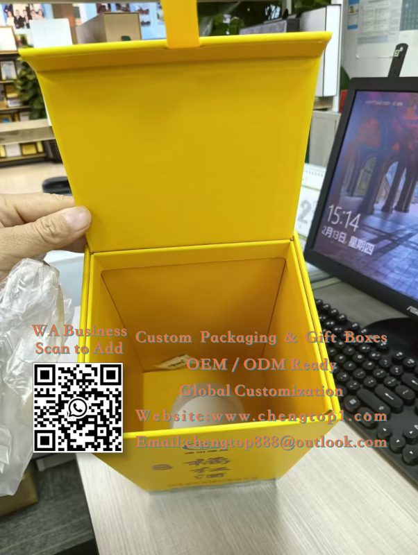 Single Bottle Liquor Boxes: Flip-Top Packaging for Premium Spirits - Wine & Spirits Boxes - ChengTop Packaging & P...