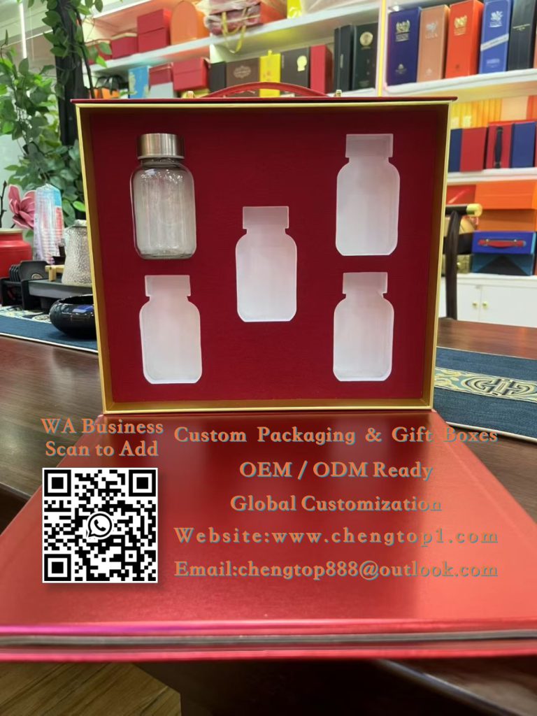Wedding Gift Boxes: Red & Gold Packaging for Couples, Favors & Toast...