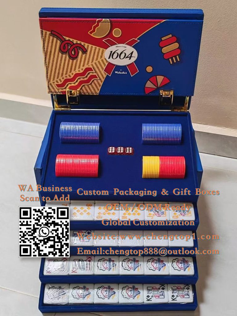 Branded Promotional Game Sets: Custom Mahjong & Poker Gift Boxes for Beve...