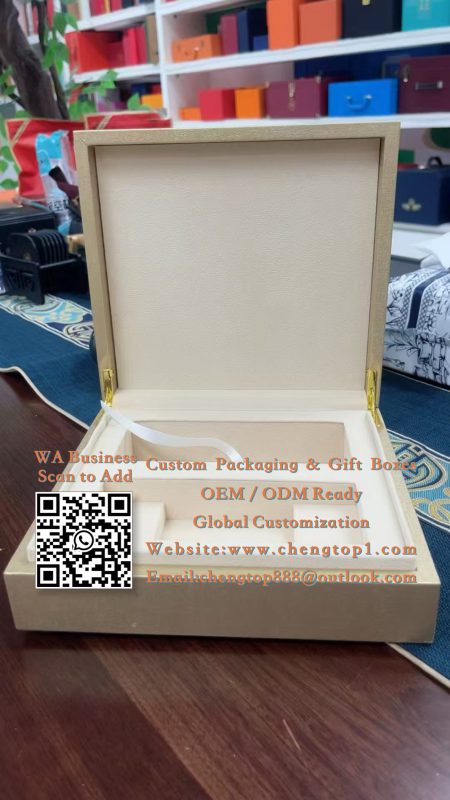Champagne Gold Flip-Top Gift Boxes: Premium Corporate Presentation Packaging - Rigid & Gift Boxes - ChengTop Packaging...
