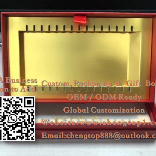 Collagen Serum Set Boxes: Red Rigid Packaging for Ampoule and Skincare Kits - Cosmetic Boxes - ChengTop Packaging & Pr...